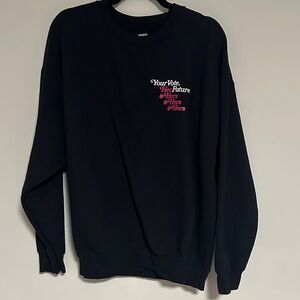 Argent Your Vote, Her Future Black Sweatshirt, Size Extra Large/XL